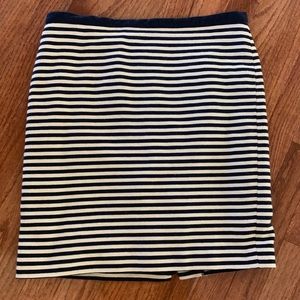 Blue and tan skirt from Loft!